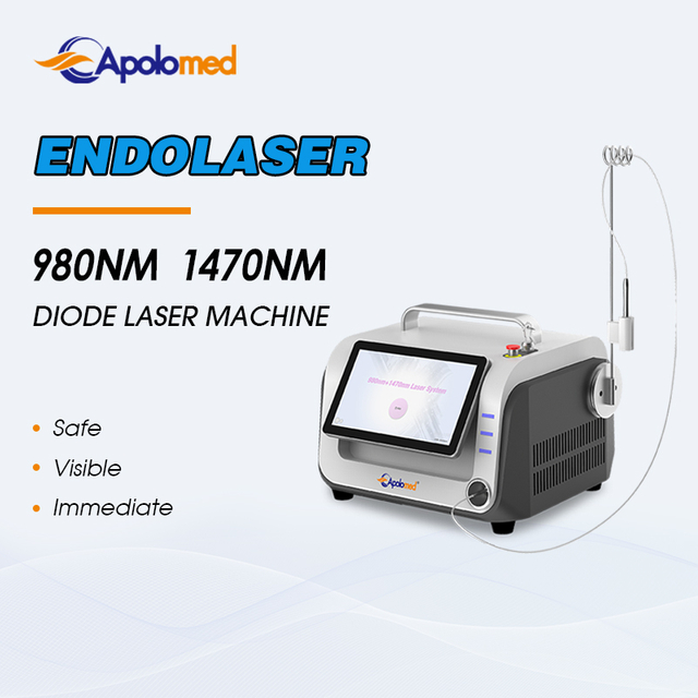 Endolaser mit Faser 980+1470 nm Laser-Gefäßtherapie Facelifting-Lipolyse-Maschine